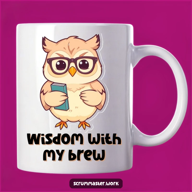 Funny Owl Glasses Nodding Mug - Wise & Humorous Wisdom Keeper