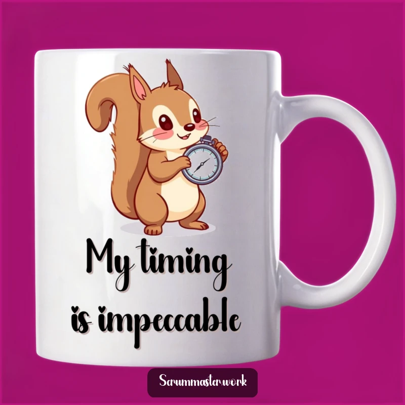 Funny Squirrel Stopwatch Mug: Hilarious Gift for Timekeepers and Animal Lovers!