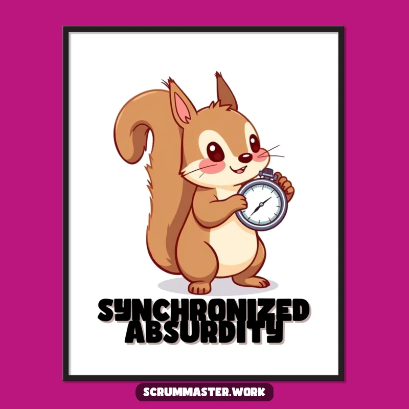 Funny Squirrel Digital Art: Instant Hilarious Decor for Your Comical Space!