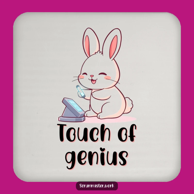 Funny Rabbit Virtual Board Coaster - Protect Surfaces with Digital Charm