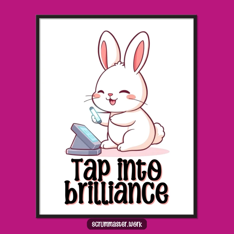 Funny Rabbit Virtual Board Poster - Modern & Humorous Wall Art