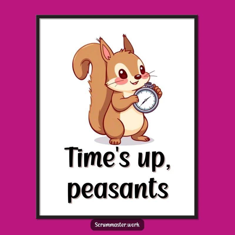Funny Squirrel Art Print: Hilarious Wall Decor for Your Comical Space!