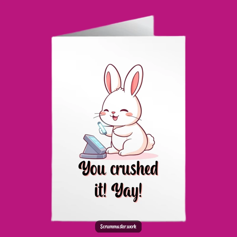 Free Printable Rabbit Congrats Card: Virtual Tapping - Smart Downloadable Gift!