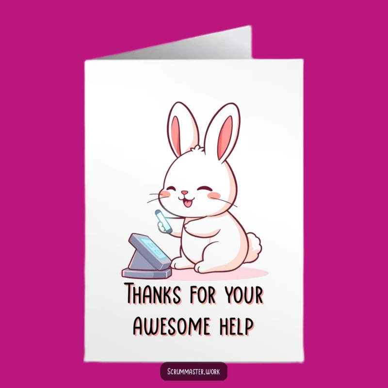Free Printable Rabbit Thank You Card: Virtual Tapping - Digital Downloadable Gift!