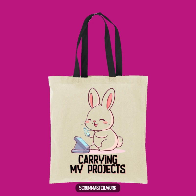 Funny Rabbit Virtual Board Tote Bag - Chic Digital Accessory